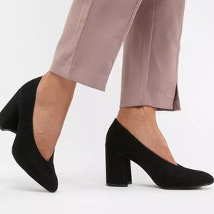Block Heel Pointed Shoes